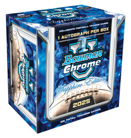 2025 Bowman Chrome University Football Sapphire Edition Box Stock #256697