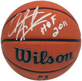 Dennis Rodman Autographed Authentic Indoor/Outdoor Basketball Chicago Bulls "HOF 2011" Beckett BAS Witness Stock #256866