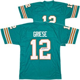 Miami Dolphins Bob Griese Autographed Teal Jersey Beckett BAS Witness Stock #256900