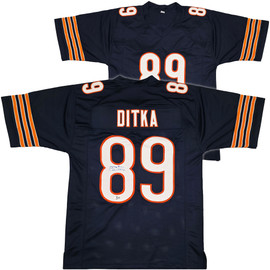 Chicago Bears Mike Ditka Autographed Blue Jersey Beckett BAS QR Stock #256839