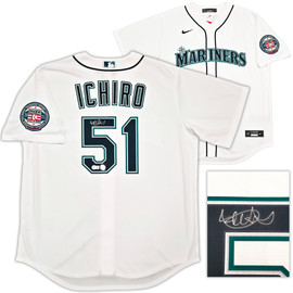 Seattle Mariners Ichiro Suzuki Autographed White Nike Hall of Fame