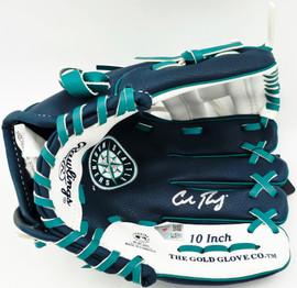 Cal Raleigh Autographed Rawlings Seattle Mariners Logo Mini Fielding Glove Fanatics & MLB Holo Stock #256939