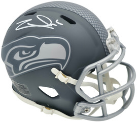 Zach Charbonnet Autographed Seattle Seahawks Slate Silver Speed Mini Helmet MCS Holo Stock #256970