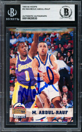 Mahmoud Abdul-Rauf Autographed 1993-94 Hoops Card #52 Denver Nuggets Beckett BAS #18628530