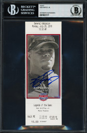 Ken Griffey Jr. Autographed 2016 Hall of Fame Induction Ticket Seattle Mariners Beckett BAS #18631117
