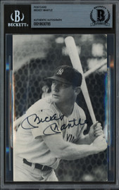Mickey Mantle Autographed Don Wingfield 3.5x5.5 Postcard New York Yankees Beckett BAS #18630785