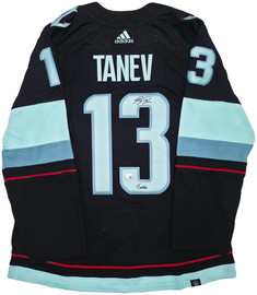 Seattle Kraken Brandon Tanev Autographed Blue Adidas Authentic Primegreen Inaugural Season Jersey Size 54 "Turbo" Fanatics Holo Stock #257013