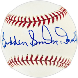Sudden Sam McDowell Autographed Official MLB Baseball Cleveland Indians JSA #FF27103