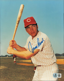 Johnny Bench Autographed 8x10 Photo Cincinnati Reds Beckett BAS #BS38678