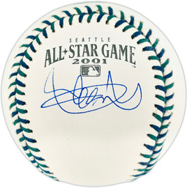 Ichiro Suzuki Autographed Official 2001 All Star Game Logo Baseball Seattle Mariners Beckett BAS Witness #4W252771