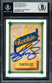 Ken Griffey Jr. Autographed 1989 Upper Deck Rookie Card #27 Seattle Mariners Beckett BAS #19211325