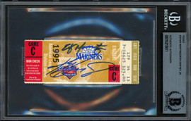 Ken Griffey Jr. & Edgar Martinez Autographed 1995 ALDS Game 5 Ticket Seattle Mariners The Double Beckett BAS #19215611