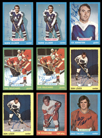 1973-74 Topps Hockey Autographed Cards (27 Count Lot) SKU #257885