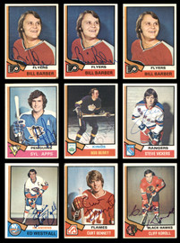 1974-75 Topps Hockey Autographed Cards (38 Count Lot) SKU #257883