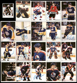 1983-84 Topps Stickers Hockey Autographed Cards (164 Count Lot - All Different) SKU #257915