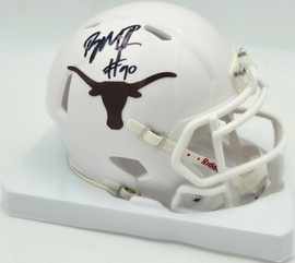 Byron Murphy II Autographed Texas Longhorns White Speed Mini Helmet (Smudged) MCS Holo #62578