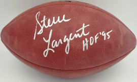 Steve Largent Autographed Official NFL Leather Football Seattle Seahawks "HOF 95" (Bladder) MCS Holo #63690