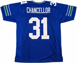Kam Chancellor Blue Throwback Jersey (Autograph Ticket Required)