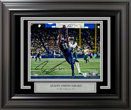 Jaxon Smith-Njigba Autographed Framed 8x10 Photo Seattle Seahawks Game Winner Fanatics Holo Stock #258273