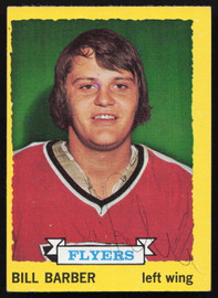 Bill Barber Autographed 1973-74 Topps Card #81 Philadelphia Flyers SKU #258306