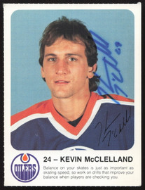 Kevin McClelland Autographed 1985-86 Post Red Rooster Card Edmonton Oilers SKU #258407