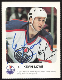Kevin Lowe Autographed 1986-87 Red Rooster Card Edmonton Oilers SKU #258437