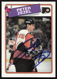 Peter Zezel Autographed 1988-89 Topps Card #146 Philadelphia Flyers SKU #258487