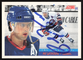 Pat LaFontaine Autographed 1991-92 Score Card #362 New York Islanders SKU #258526