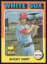 Bucky Dent Autographed 1975 Topps Card #299 Chicago White Sox SKU #258608