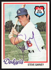 Steve Garvey Autographed 1978 Topps Card #350 Los Angeles Dodgers SKU #258652