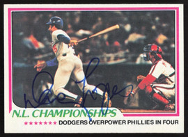 Dave Lopes Autographed 1978 Topps Card #412 Los Angeles Dodgers SKU #258663