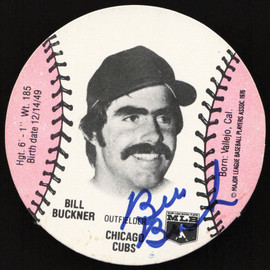 Bill Buckner Autographed 1978 MSA Wiffle Discs Card Chicago Cubs SKU #258789