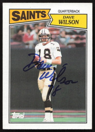 Dave Wilson Autographed 1987 Topps Card #273 New Orleans Saints SKU #258864