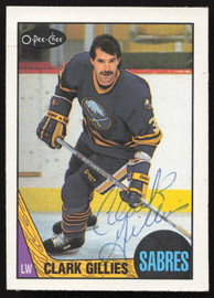 Clark Gillies Autographed 1987-88 O-Pee-Chee Card #96 Buffalo Sabres SKU #258875