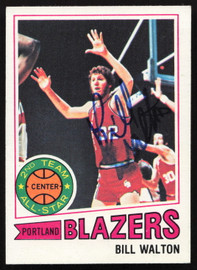 Bill Walton Autographed 1977-78 Topps Card #120 Portland Trail Blazers (Smudged) SKU #258887