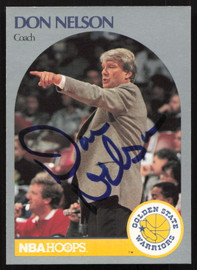 Don Nelson Autographed 1990-91 Hoops Card #313 Golden State Warriors SKU #258946