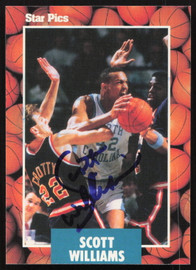 Scott Williams Autographed 1990 Star Pics Rookie Card #26 North Carolina SKU #258963