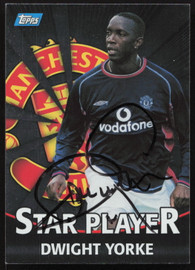 Dwight Yorke Autographed 2001 Topps Premier Gold Card #T14 Manchester United SKU #259049