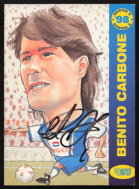 Benito Carbone Autographed 1998 ProMatch Card #3 Sheffield SKU #259056