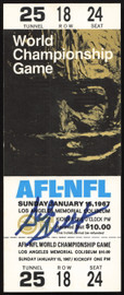 Gale Gillingham Autographed Super Bowl I Replica Ticket (1967) Green Bay Packers SKU #259064