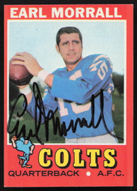 Earl Morrall Autographed 1971 Topps Card #242 Baltimore Colts SKU #259107