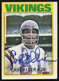 Carl Eller Autographed 1972 Topps Card #20 Minnesota Vikings SKU #259115