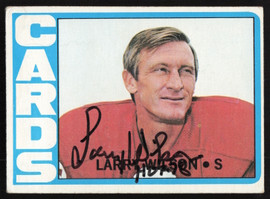 Larry Wilson Autographed 1972 Topps Card #205 St. Louis Cardinals SKU #259116