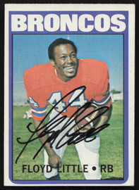 Floyd Little Autographed 1972 Topps Card #50 Denver Broncos SKU #259121