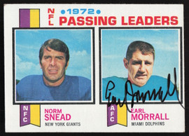 Earl Morrall Autographed 1973 Topps Card #2 Miami Dolphins SKU #259125