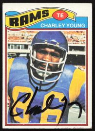 Charley Young Autographed 1977 Topps Card #275 Los Angeles Rams SKU #259170