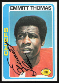 Emmitt Thomas Autographed 1978 Topps Card #426 Kansas City Chiefs SKU #259179