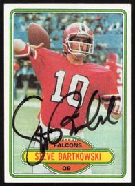 Steve Bartkowski Autographed 1980 Topps Card #289 Atlanta Falcons SKU #259202