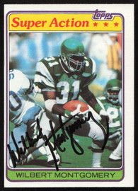 Wilbert Montgomery Autographed 1981 Topps Card #392 Philadelphia Eagles SKU #259209