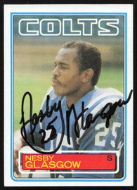 Nesby Glasgow Autographed 1983 Topps Card #212 Baltimore Colts SKU #259229